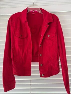 Red denim Women's Jacket
